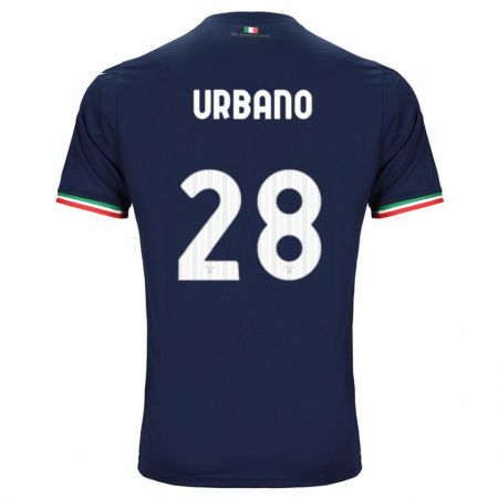 Kandiny Kinder Nicolò Urbano #28 Marine Auswärtstrikot Trikot 2023/24 T-Shirt Österreich