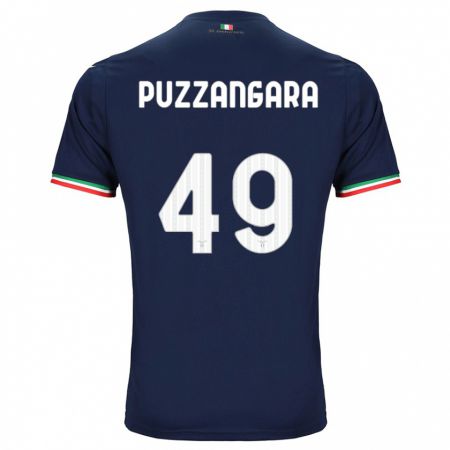 Kandiny Kinderen Angelo Antonio Puzzangara #49 Marine Uitshirt Uittenue 2023/24 T-Shirt België