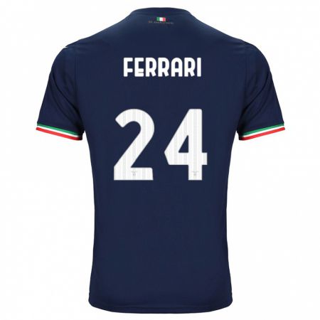 Kandiny Kinder Lorenzo Ferrari #24 Marine Auswärtstrikot Trikot 2023/24 T-Shirt Österreich