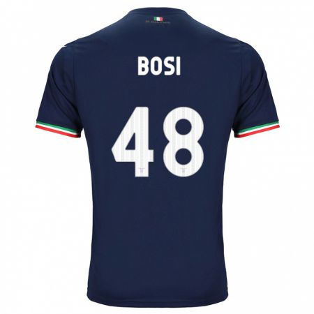 Kandiny Kinder Gioele Bosi #48 Marine Auswärtstrikot Trikot 2023/24 T-Shirt Österreich