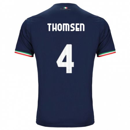 Kandiny Kinder Maria Møller Thomsen #4 Marine Auswärtstrikot Trikot 2023/24 T-Shirt Österreich