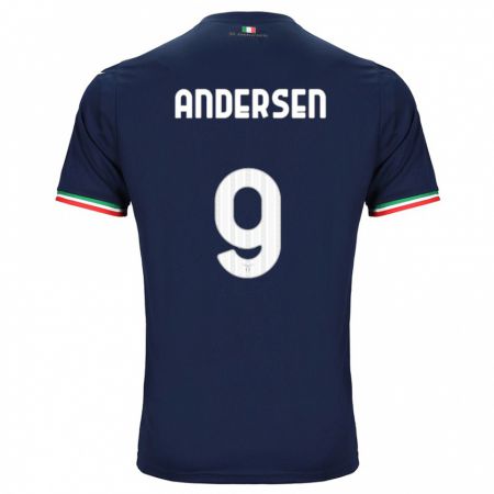 Kandiny Kinder Signe Holt Andersen #9 Marine Auswärtstrikot Trikot 2023/24 T-Shirt Österreich