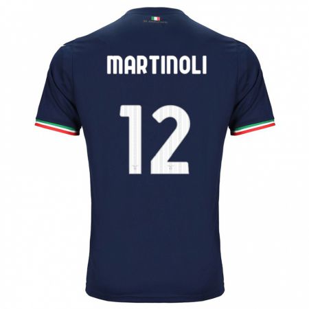 Kandiny Kinder Elettra Martinoli #12 Marine Auswärtstrikot Trikot 2023/24 T-Shirt Österreich