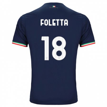 Kandiny Kinder Isabella Foletta #18 Marine Auswärtstrikot Trikot 2023/24 T-Shirt Österreich