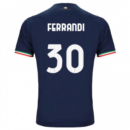 Kandiny Kinder Giulia Ferrandi #30 Marine Auswärtstrikot Trikot 2023/24 T-Shirt Österreich