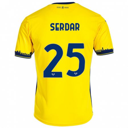 Kandiny Bambino Maglia Suat Serdar #25 Giallo Kit Gara Away 2023/24 Maglietta