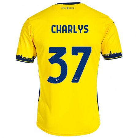 Kandiny Bambino Maglia Charlys #37 Giallo Kit Gara Away 2023/24 Maglietta