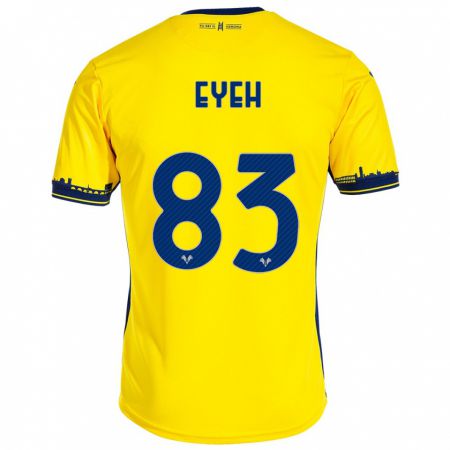 Kandiny Kinder Nicholas Eyeh #83 Gelb Auswärtstrikot Trikot 2023/24 T-Shirt Österreich