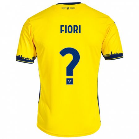 Kandiny Bambino Maglia Nicolas Fiori #0 Giallo Kit Gara Away 2023/24 Maglietta