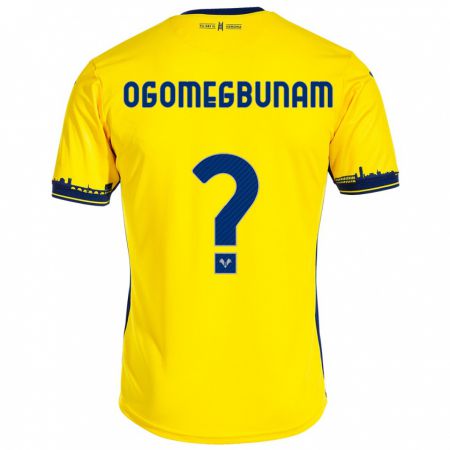 Kandiny Bambino Maglia Izu Ogomegbunam #0 Giallo Kit Gara Away 2023/24 Maglietta