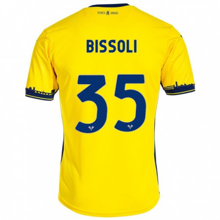 Kandiny Bambino Maglia Noemí Bissoli #35 Giallo Kit Gara Away 2023/24 Maglietta