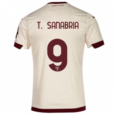 Kandiny Bambino Maglia Antonio Sanabria #9 Champagne Kit Gara Away 2023/24 Maglietta