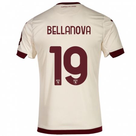 Kandiny Bambino Maglia Raoul Bellanova #19 Champagne Kit Gara Away 2023/24 Maglietta