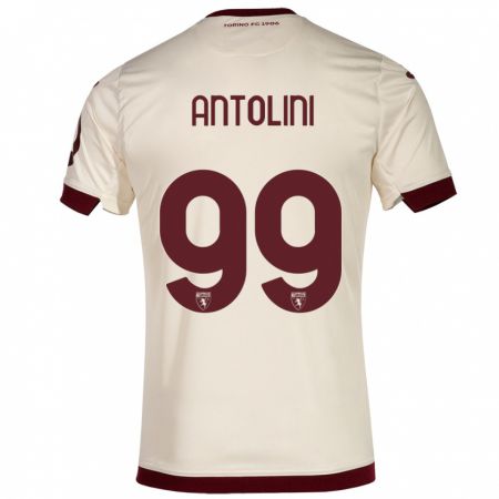 Kandiny Bambino Maglia Jacopo Antolini #99 Champagne Kit Gara Away 2023/24 Maglietta