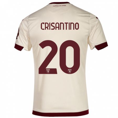 Kandiny Bambino Maglia Giulia Crisantino #20 Champagne Kit Gara Away 2023/24 Maglietta