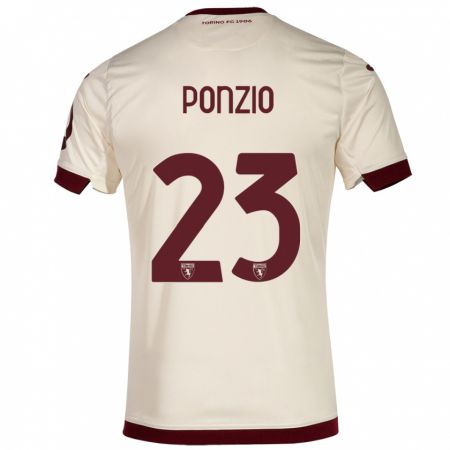 Kandiny Bambino Maglia Erika Ponzio #23 Champagne Kit Gara Away 2023/24 Maglietta