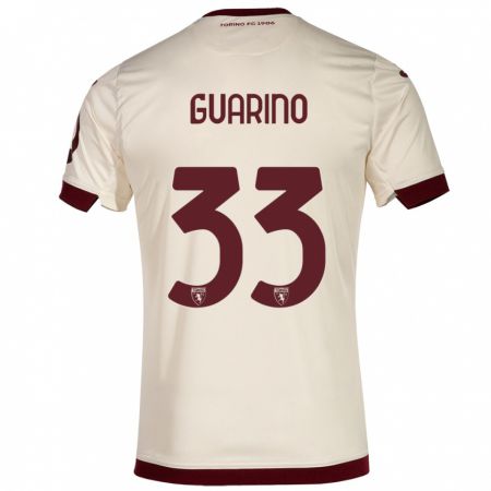 Kandiny Bambino Maglia Rita Guarino #33 Champagne Kit Gara Away 2023/24 Maglietta