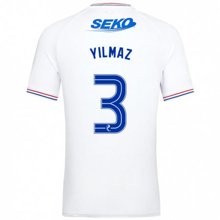 Kandiny Bambino Maglia Rıdvan Yılmaz #3 Bianco Kit Gara Away 2023/24 Maglietta