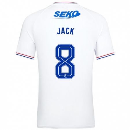 Kandiny Bambino Maglia Ryan Jack #8 Bianco Kit Gara Away 2023/24 Maglietta