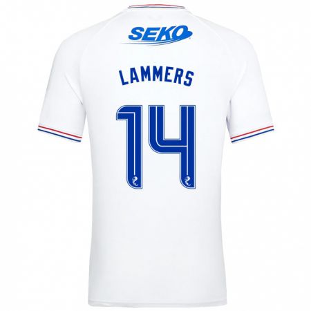 Kandiny Niño Camiseta Sam Lammers #14 Blanco 2ª Equipación 2023/24 La Camisa