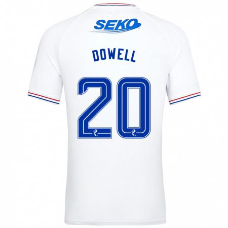 Kandiny Bambino Maglia Kieran Dowell #20 Bianco Kit Gara Away 2023/24 Maglietta