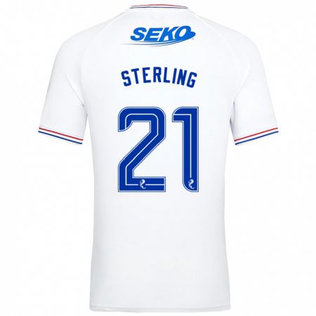 Kandiny Bambino Maglia Dujon Sterling #21 Bianco Kit Gara Away 2023/24 Maglietta