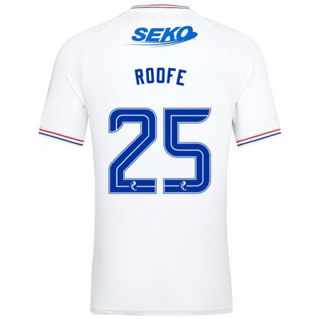 Kandiny Bambino Maglia Kemar Roofe #25 Bianco Kit Gara Away 2023/24 Maglietta