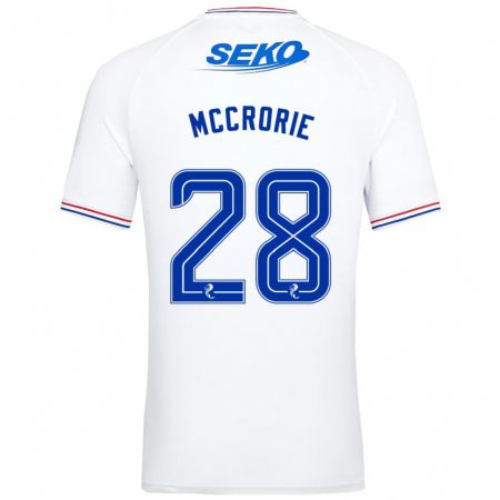 Kandiny Bambino Maglia Robby Mccrorie #28 Bianco Kit Gara Away 2023/24 Maglietta