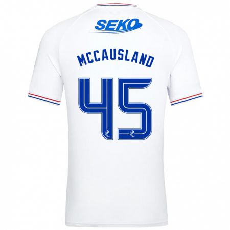 Kandiny Bambino Maglia Ross Mccausland #45 Bianco Kit Gara Away 2023/24 Maglietta