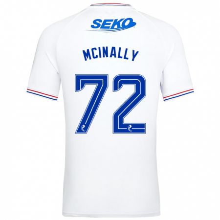 Kandiny Dzieci Darren Mcinally #72 Biały Wyjazdowa Koszulka 2023/24 Koszulki Klubowe