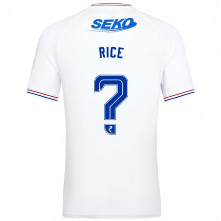 Kandiny Bambino Maglia Bailey Rice #0 Bianco Kit Gara Away 2023/24 Maglietta