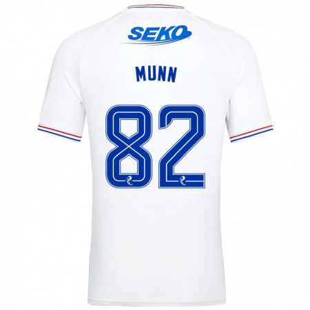 Kandiny Bambino Maglia Mason Munn #82 Bianco Kit Gara Away 2023/24 Maglietta