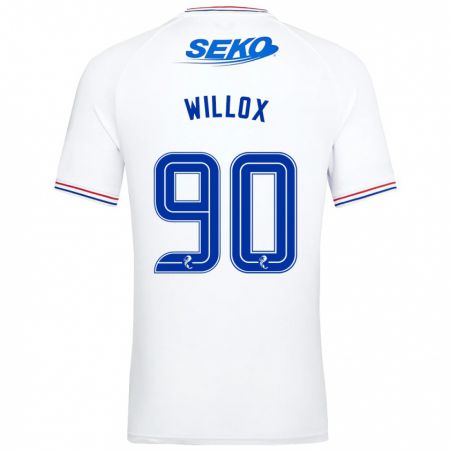 Kandiny Bambino Maglia Kieron Willox #90 Bianco Kit Gara Away 2023/24 Maglietta