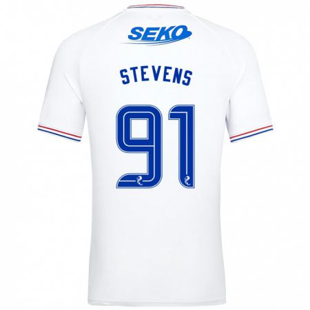 Kandiny Bambino Maglia Archie Stevens #91 Bianco Kit Gara Away 2023/24 Maglietta