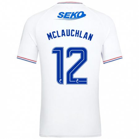 Kandiny Niño Camiseta Rachel Mclauchlan #12 Blanco 2ª Equipación 2023/24 La Camisa