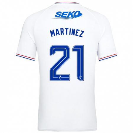 Kandiny Bambino Maglia Lisa Martinez #21 Bianco Kit Gara Away 2023/24 Maglietta