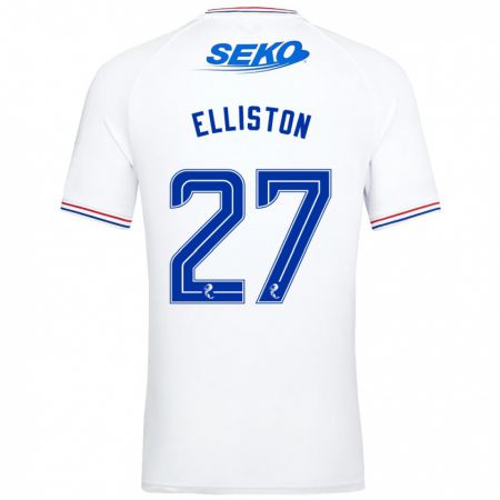 Kandiny Bambino Maglia Maddie Elliston #27 Bianco Kit Gara Away 2023/24 Maglietta