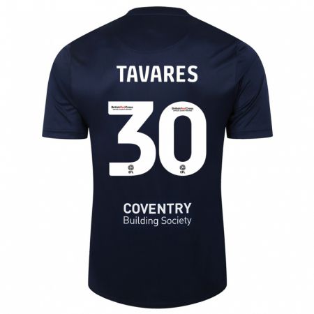 Kandiny Bambino Maglia Fábio Tavares #30 Marina Rossa Kit Gara Away 2023/24 Maglietta