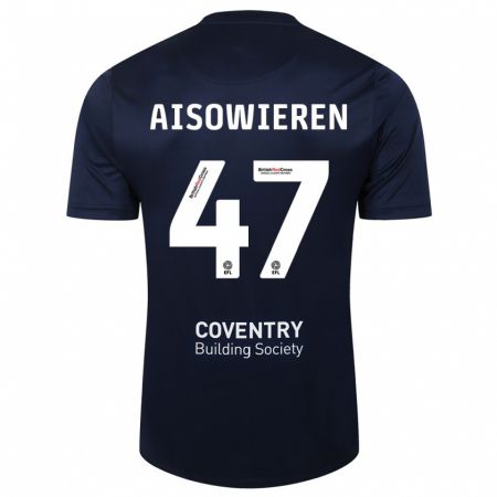 Kandiny Bambino Maglia Evan Eghosa Aisowieren #47 Marina Rossa Kit Gara Away 2023/24 Maglietta