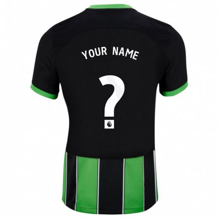 Kandiny Niño Camiseta Su Nombre #0 Verde Negro 2ª Equipación 2023/24 La Camisa