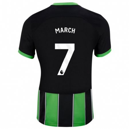 Kandiny Bambino Maglia Solly March #7 Nero Verde Kit Gara Away 2023/24 Maglietta