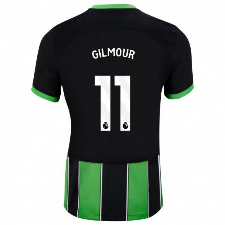 Kandiny Bambino Maglia Billy Gilmour #11 Nero Verde Kit Gara Away 2023/24 Maglietta