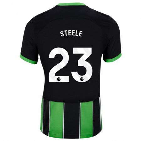 Kandiny Bambino Maglia Jason Steele #23 Nero Verde Kit Gara Away 2023/24 Maglietta