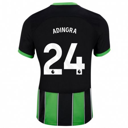 Kandiny Bambino Maglia Simon Adingra #24 Nero Verde Kit Gara Away 2023/24 Maglietta