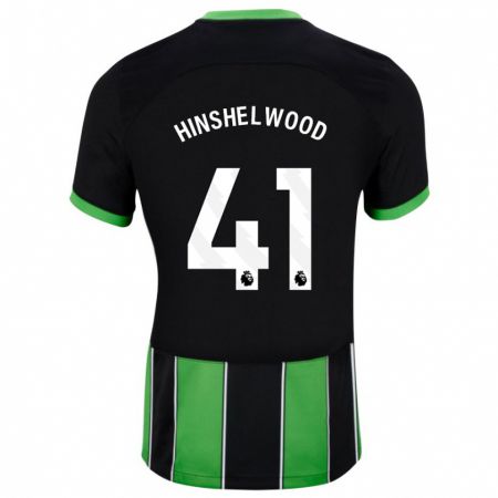 Kandiny Bambino Maglia Jack Hinshelwood #41 Nero Verde Kit Gara Away 2023/24 Maglietta