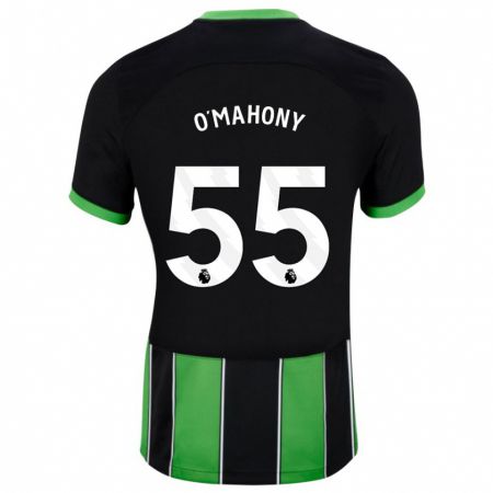 Kandiny Bambino Maglia Mark O'mahony #55 Nero Verde Kit Gara Away 2023/24 Maglietta