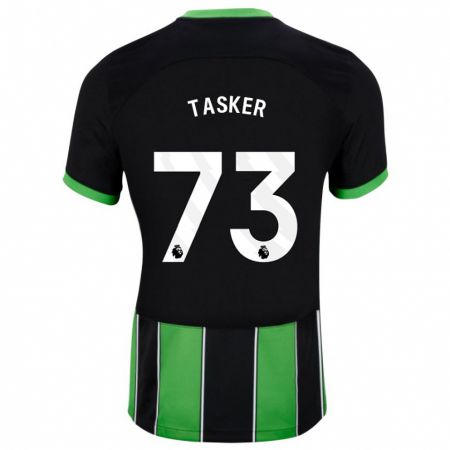 Kandiny Niño Camiseta Charlie Tasker #73 Verde Negro 2ª Equipación 2023/24 La Camisa