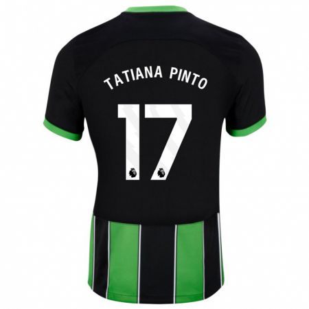 Kandiny Kinder Tatiana Vanessa Ferreira Pinto #17 Schwarz Grün Auswärtstrikot Trikot 2023/24 T-Shirt Österreich