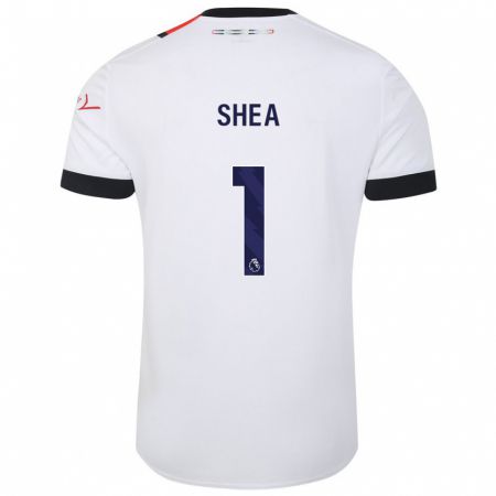 Kandiny Bambino Maglia James Shea #1 Bianco Kit Gara Away 2023/24 Maglietta