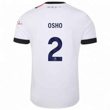 Kandiny Bambino Maglia Gabriel Osho #2 Bianco Kit Gara Away 2023/24 Maglietta